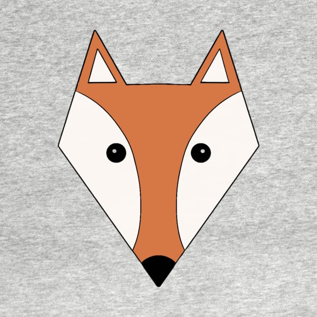 Cute red fox face by KaisPrints
